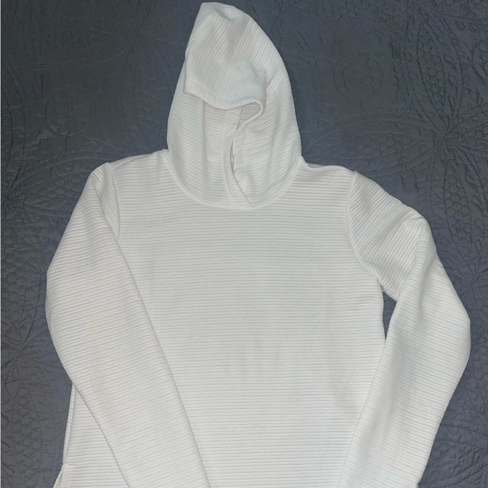 WHITE WOMENS HOODIE SWEATSHIRT